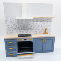 Dollhouse Miniature Signature Minterior Kitchen 2.0 | Wood Countertop
