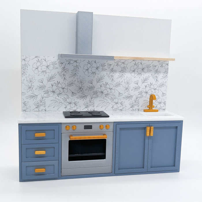 Dollhouse Miniature Signature Minterior Kitchen 2.0 | Marble Countertop
