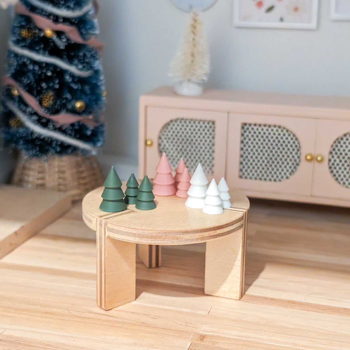 Dollhouse Miniature Christmas Tree Decor | Set of 3