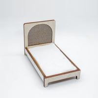 Dollhouse Miniature Windsor Bed (Single + Double) | DIY Kit