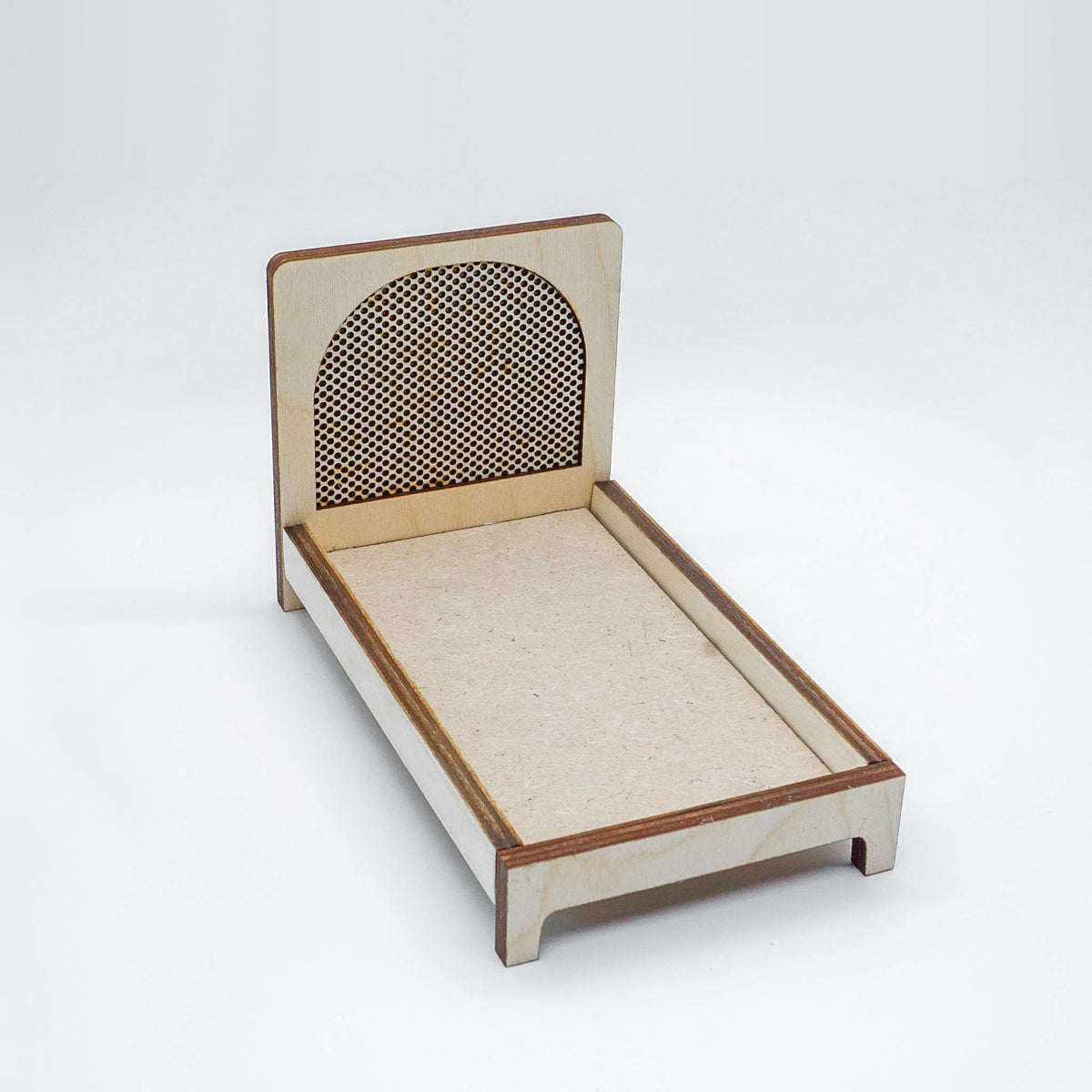 Dollhouse Miniature Windsor Bed (Single + Double) | DIY Kit