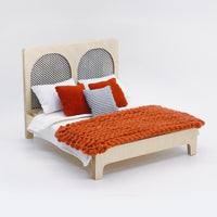 Dollhouse Miniature Knitted Throw Blankets | Single + Double